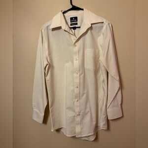 Stafford Men's Ivory short sleeve Dress Shirt